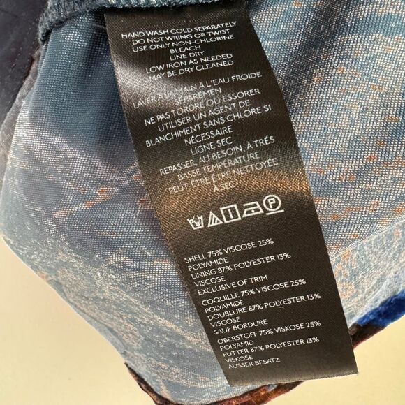 Pilcro Velvet Flyaway Top Blue Burnout Open Back Tank Size M - Picture 9 of 11